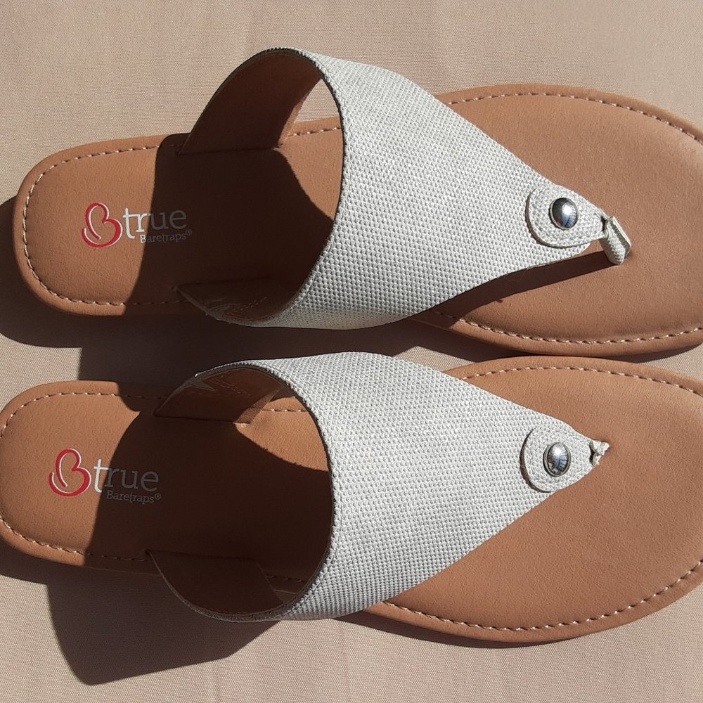 Baretrap Gannie sandals size 8 silver metallic